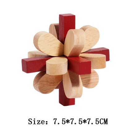 Classic IQ Puzzle Wooden Brain Teasers for Adults Kids Educational Toys Mind Challenge Unlock Interlock Game Rompecabezas Madera
