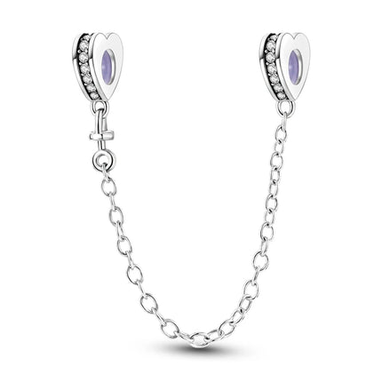 925 Silver Clasp Clip Spacer Stopper Beads Charms & Safety Chain  Clasp Charm Bead Fit Original Bracelet DIY Jewelry