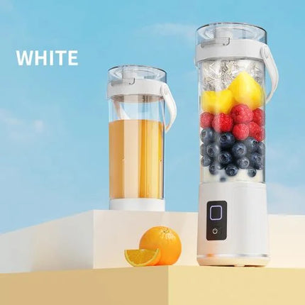 600ML Portable Juicer Cup, USB Rechargeable Electric Mini Juice Blender, Small Household Fruit Juice Maker, Dual Function