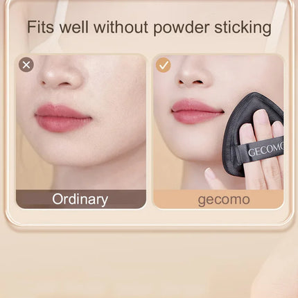 GECOMO Soft Triangular Black Powder Puff Wet And Dry Dual-use Concealer Makeup Cushion