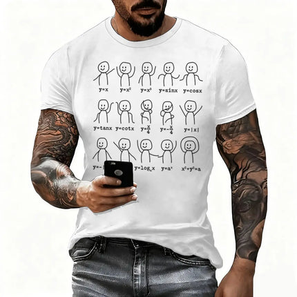 Fun Algebra Print 2026 T-shirts Luminous Style Math Lover Gifts Streetwear Fun Algebra Women Men Short Sleeve T-shirts