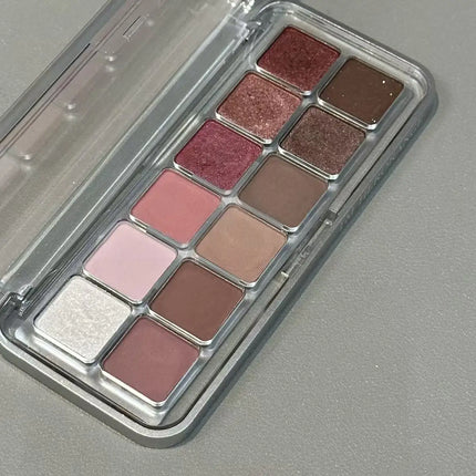 Sexy Rose Wine Red Brown Glitter Eyeshadow Saturation Soft Matte Grey Pink 12 Color Eye Shadow Makeup Palette Eye Contour Makeup