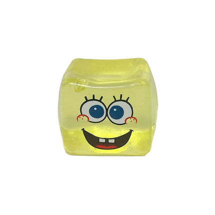 Nee Doh SpongeBob Squishy Toy, Stress Relief Toy, Squishy Vent Ball, Transparent Crystal Cube, Kids Stress Relief Gadget