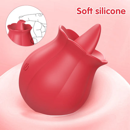 Powerful Tongue Licking Vibrator for Women Clitoris Stimulator Female Nipples Massager Clit Vibrating Rose Sex Toys for Couples