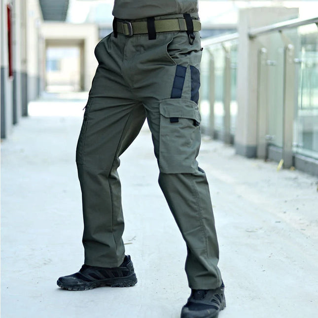 Men's Outdoor Work Pants 2-Pcs Tactical Cargo Trousers New Multi-pocket Wear-Resistant Workwear Outdoor Waterproof Hiking Pants