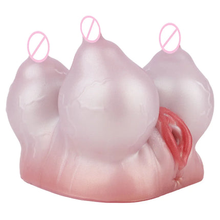 GEEBA Fantasy Breast Design Pocket Pussy Stroker For Men18+ Single Channel Silicone Male Masturbator Realistic Adult Sex Toys