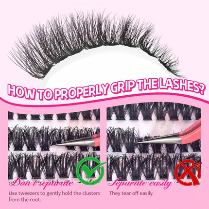 640/600/256/192PCS Large-Capacity Colored 30D 40D 50D & 80D Fluffy Eyelashes – Soft Volume, Natural Look, Waterproof Lightweight