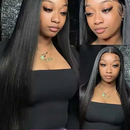 13x4 13x6 Hd Bone Straight Transparent Lace Front Wig Human Hair 40 Inch Pre Plucked Lace Frontal Wigs 250 Density