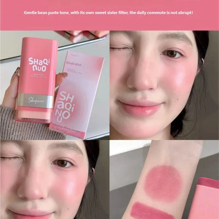 1pcs Multi Use Blush Cream Cushion Stick Natural Nude Makeup Lip Cheek Tint Portable Long Lasting Hydrating Cosmetic Makeup