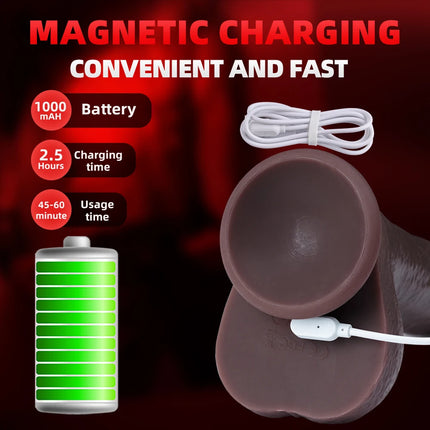 Realistic Big Dildo Vibrator Penis Telescopic Swing Heating Silicone Dildos Female Remote Control Dick Vibrators For Women