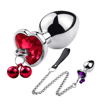 Removable Butte Plug Stainless Steel Anal Plug With Bell Metal Chain Prostate Massager Adult Erotic Sex Toys For Couples Women