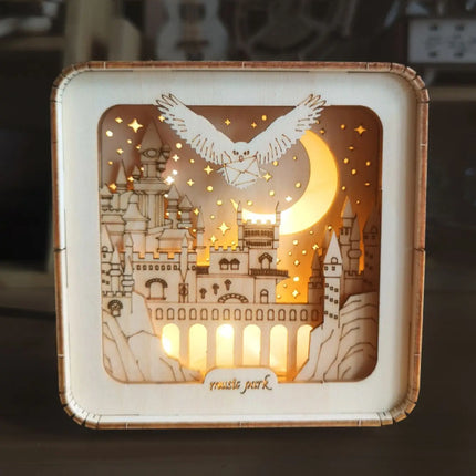 3D Wooden Puzzles Castle Model Kit Night Lights For Kids Desk Decorations Birthday Christmas Gifts For Women