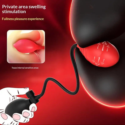 preferredInflatable Anal Plug Unisex Butt Plug with Hand Pump 3 Beads 6 Beads Soft Silicone for Couples Adult Play Bedroom
