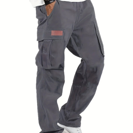 American style high street multi pocket workwear pants for men's new trendy loose straight leg versatile casual long pants