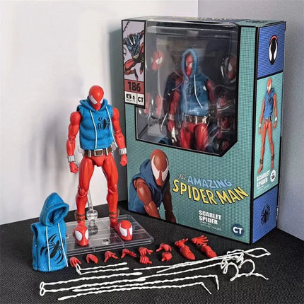 New CT Toys Spiderman Figure Mafex 185 Miles Morales 2099 Classic Costume Spider-Man Action Figure Anime Mafex185 Figurine Toys