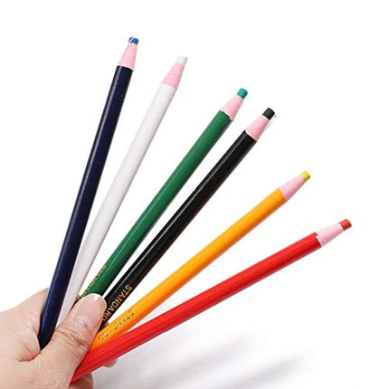 12 Pieces Sewing Mark Pencil Tailor's Marking and Tracing Tools Free Cutting Crayons Sewing Fabric Pencil