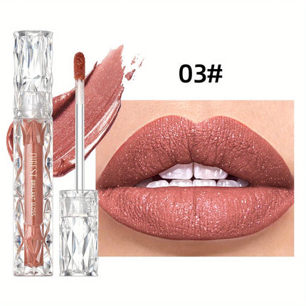 Beauty Purple Glitter Liquid Lipstick - Highly Pigmented Velvet Matte Waterproof Long Lasting Non-Stick Cup