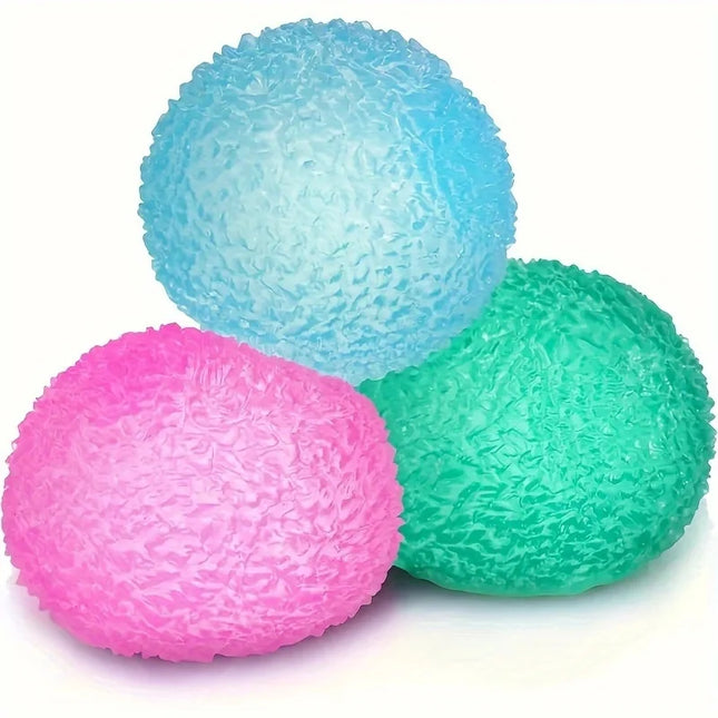 1Pc Squishy Multicolor Textured Ice Ball Squeeze Toy for Kids Adults Soft Pinch Pop Fidget Toys Children Halloween Christmas Gifts