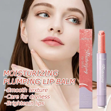 Moisturizing Plumping Lip Gloss Balm Hydrating Volumizing Lip Balm Gloss Long-Lasting Nourishing Smooth Lip Care Product