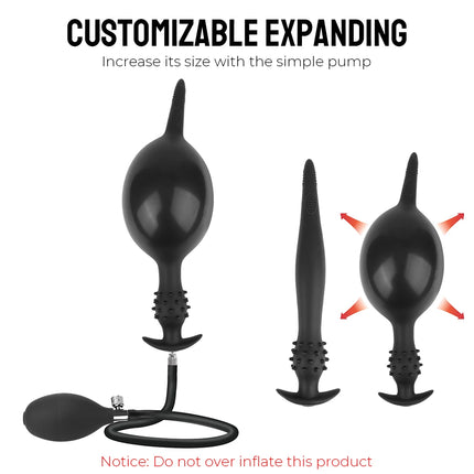 3-16cm Inflatable Anal Plug For Women Vaginal Dilator Butt Expander Men Anus Prostate Massager Dildo Female Masturbator Sex Toys