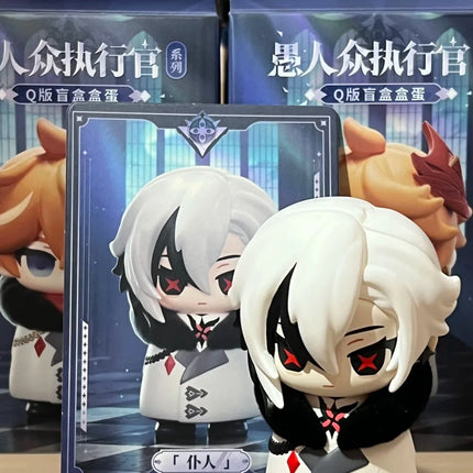 In Stock Genshin Impact Fatui Harbinger Serie Blind Box Q Version Anime Figure Collection Desktop Mystery Box Surprise Toy Gifts