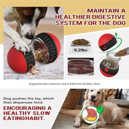 Interactive dog snack dispenser toy, suitable for all types of slow feeders, plastic pet toys, bringing fun and healthy eating