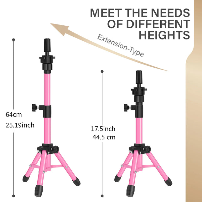 Multifunction Hair Extension Holder Hair Extension Tray with Wig Stand Wig Tripod Easy To Place Salon Hairdressing Styling Tool