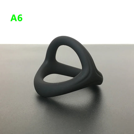Super Soft Silicone Penis Ring Delay Ejaculation Ball Scrotum Stretcher Triple Cock Ring Cockring BDSM Sex Toys for Men
