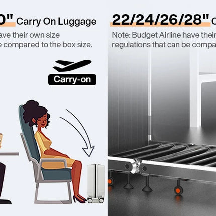 Mixi New Innovative Design Suitcase Carry On Hardside Rolling Luggage PC Spinner Wheels Trolley Case Aluminum Frame