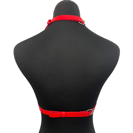 Women Sexy PU Leather Chest Harness Fetish Erotic Chest Harness Gothic Punk Rock Bar Hopping Clothing Accessories