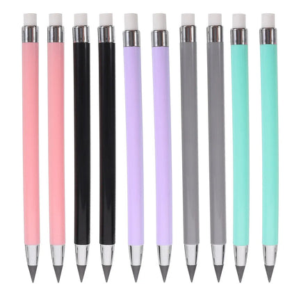 10pcs Inkless Pencil Eternal Non Sharpening Drawing Sketch Eraser Reusable Teens Pencil Art Student Teacher Premium Wooden Lead