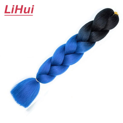 24 Inches Synthetic Braiding Hair Jumbo BraidOmbre Jumbo Hair Extension For Women DIY Hair Braids Purple Pink  Yellow Gray Lihu