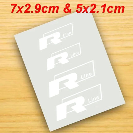 4Pcs Car Brake Caliper Stickers for Volkswagen VW Rline R Line GTI Golf 4 5 6 7 Polo Passat Bora Jetta Tiguan Touareg Decorative
