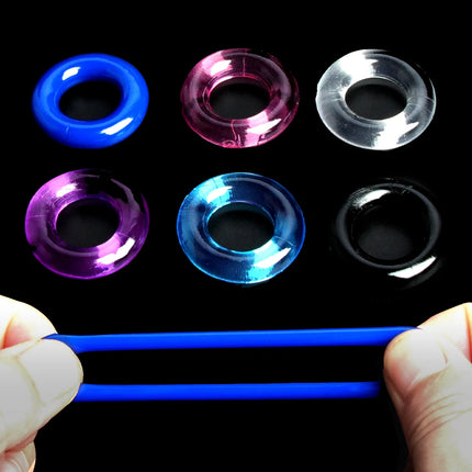 3 Pcs Reusable Luminous Cock Penis Rings Enlargers Erection Enhancing Long Lasting Ejaculation Adult Sex Toys for Men or Couples