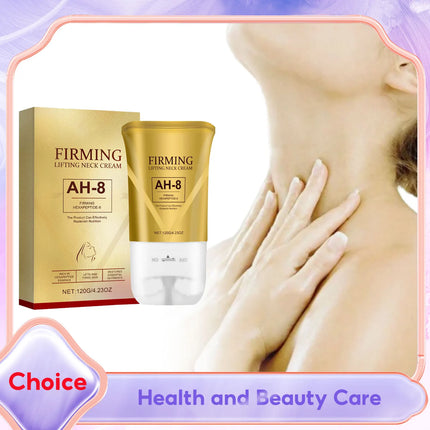Ah-8 Tightening Neck Cream with Roller Contains Hexapeptide, Moisturizes, Tightens, Lifts Sagging Skin, and Repairs Wrinkles. Neck Lotion.