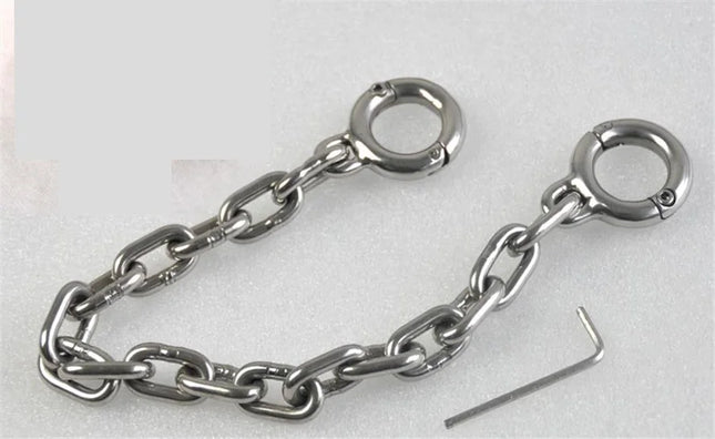 Latest Stainless Steel Bondage Toe Cuff Fetter Shackles Restraint Chain Locking Adult BDSM Sex Toy For Male Female