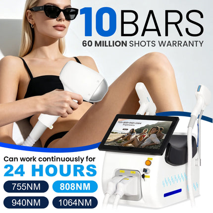 2 IN 1 Professional 4 Wave 808 Diode Laser Permanent Painless Hair Removal Picosecond Laser Tattoo Removal Machine FAC 5000Woval