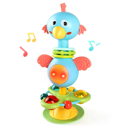 Baby Rattles Set Infant High Chair Toys Suction Cup Grab N Spin Interactive Development Baby Tray Toy Newborn Gifts for Kids
