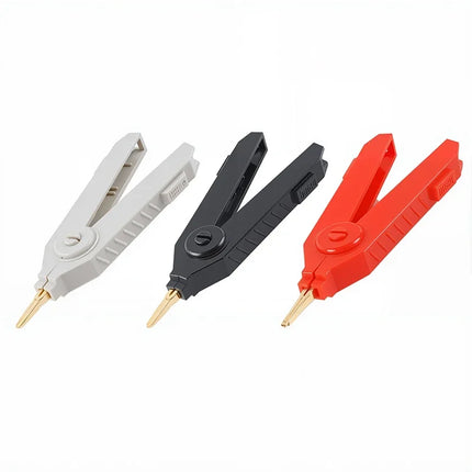 90mm Alligator Clips LCR Resistance Clip Copper Opening Alligator Clips Copper DIY Tools Grey/Black/Red SMD Test Clamp