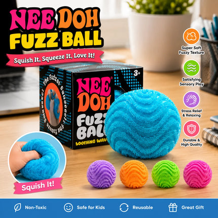 NeeDoh Fuzz Ball Blind Box Series Desktop Ornament Stress Relief Toys Suitable For People Under Pressure Fun Soft Stress Ball