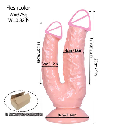 2026 Double Dildos Big Anal Butt Plug Soft Smooth For Sex Machine Double Headed Penis For Women Man Couples Huge Dildo Sex Toys