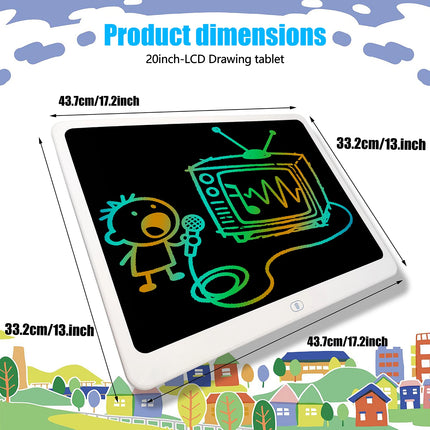 20 Inch LCD Writing Drawing Tablet, Kids Toy for Drawing, Writing, Drafting, Idea Visualization & Brainstorming