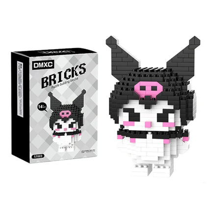 99 style SANRIO Hello Kitty Building Blocks Cartoon Figures Kuromi Bricks My Melody Children's Assembly Toys Cinnamoroll Gift