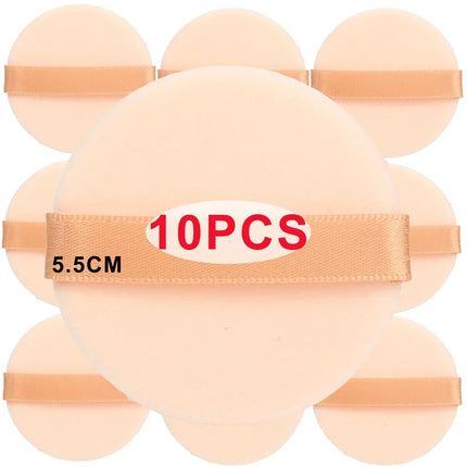 1-20pcs High-Density Flocked Cushion Powder Puff Soft Professional Round Rectangular Shape Foundation Sponge Puff Makeup Puffs