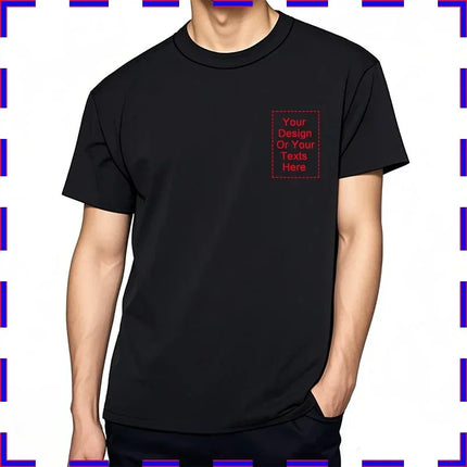 Custom Men's Tshirt Add Your Own Message Here summer t-shirt Premium Cotton Comfortable Unisex Teeshirt Personalized 4XL 5XL