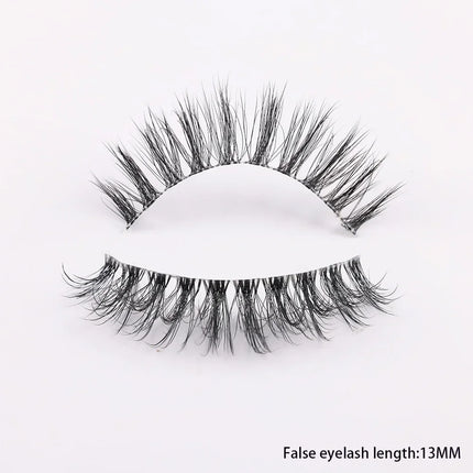 Clear Band Eyelashes Natural Fluffy 3D Mink Lashes D Curl  Volume Wispy False Eyelashes With Clear Band Soft  Reusable Lashes