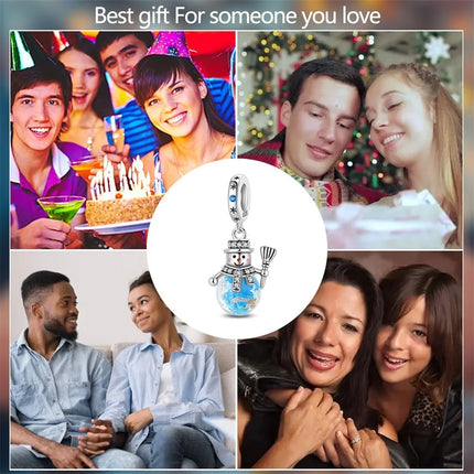 Original 925 Sterling Silver Charms Beads Cute Mushroom Unicorn Love Wings Pearl Charm for Bracelet Pendant Woman Girl Jewelry