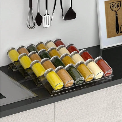 2/4Layers Kitchen Spice Drawer Organizer Adjustable Spice Rack for Spice Jars Seasoning Bottles Cabinet Pantry Kitchen Organizer