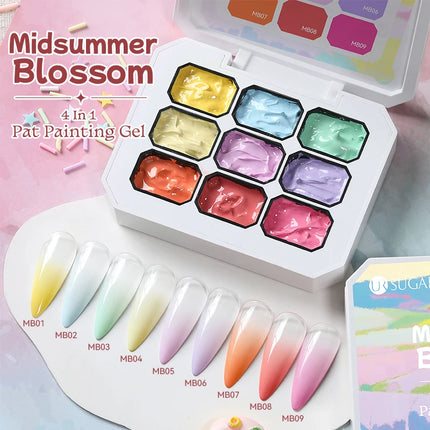 UR SUGAR 9 Colors Pat Painting Gel Nail 4 In 1 Semi Permanent Soak Off UV LED Nails Used For Gradient Stamping Pattern
