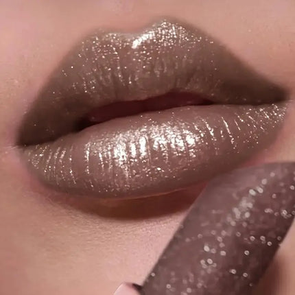 Waterproof Shimmer Lipstick, Pearlescent Long Lasting Lip Color, Moisturizing Plumping Lipstick for Glam Night Out